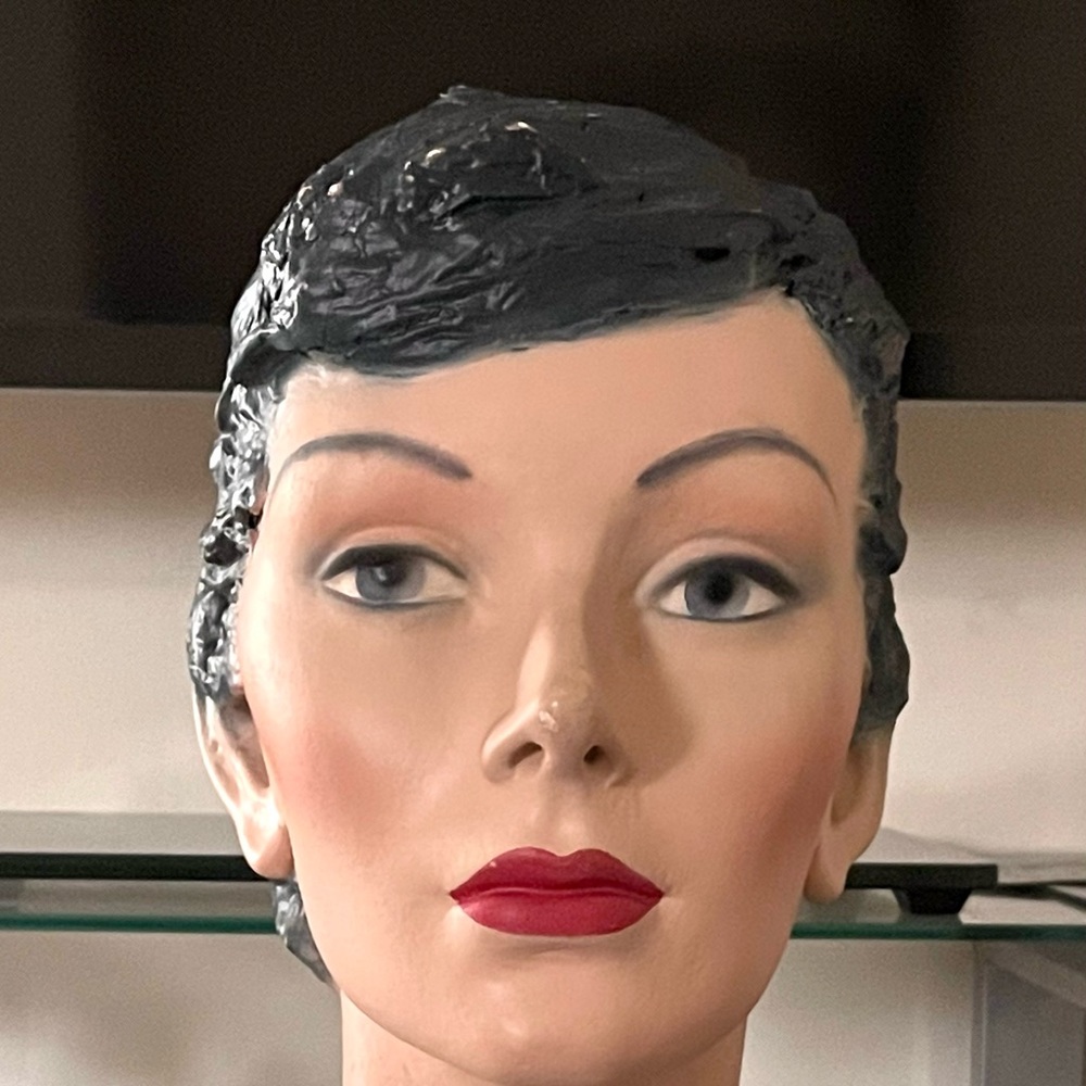 Vintage Female Head mannequin display.